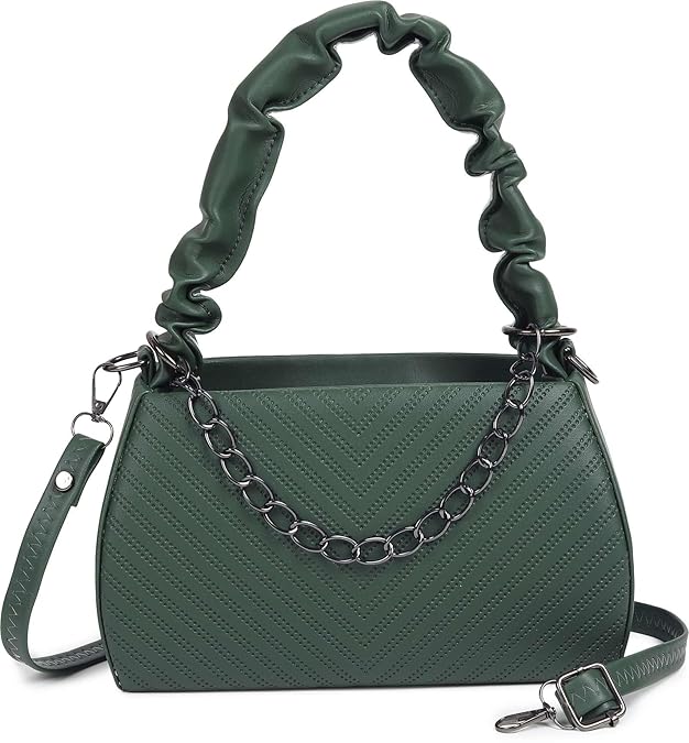 Stylish Textured Handbag with Sling | Premium Women Shoulder Bag (23x15x10 cm)