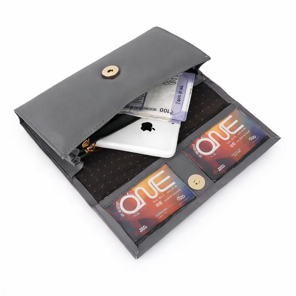 Premium Multi-Partition Clutch Bag for Women