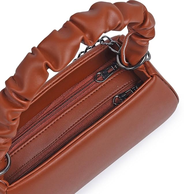 Stylish Textured Handbag with Sling | Premium Women Shoulder Bag (23x15x10 cm)