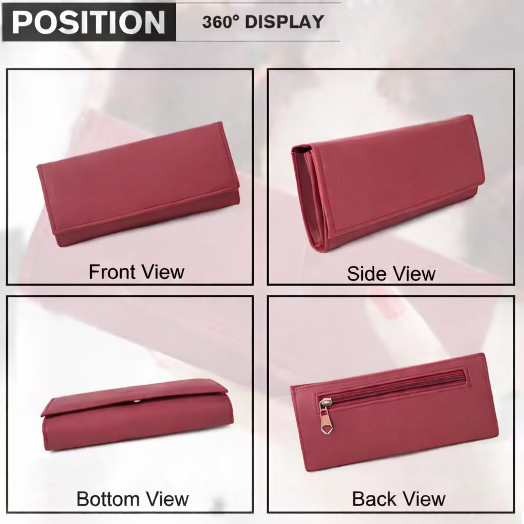 Premium Multi-Partition Clutch Bag for Women