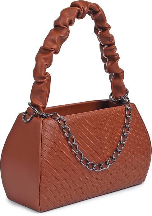 Stylish Textured Handbag with Sling | Premium Women Shoulder Bag (23x15x10 cm)