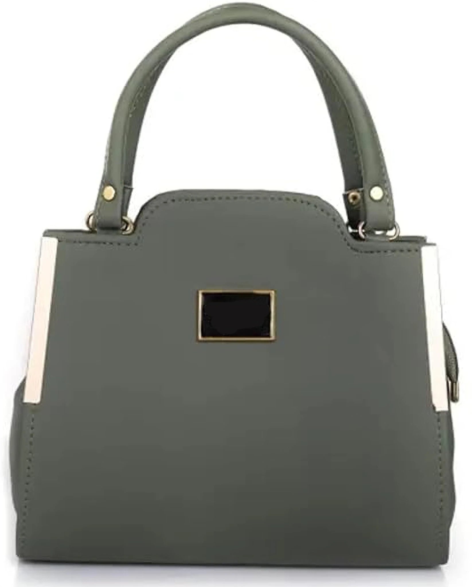 Stylish Green Handbag with Top Handle & Sling Strap