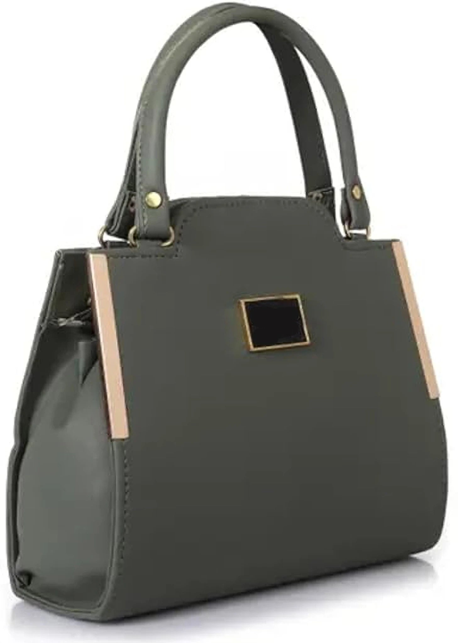 Stylish Green Handbag with Top Handle & Sling Strap