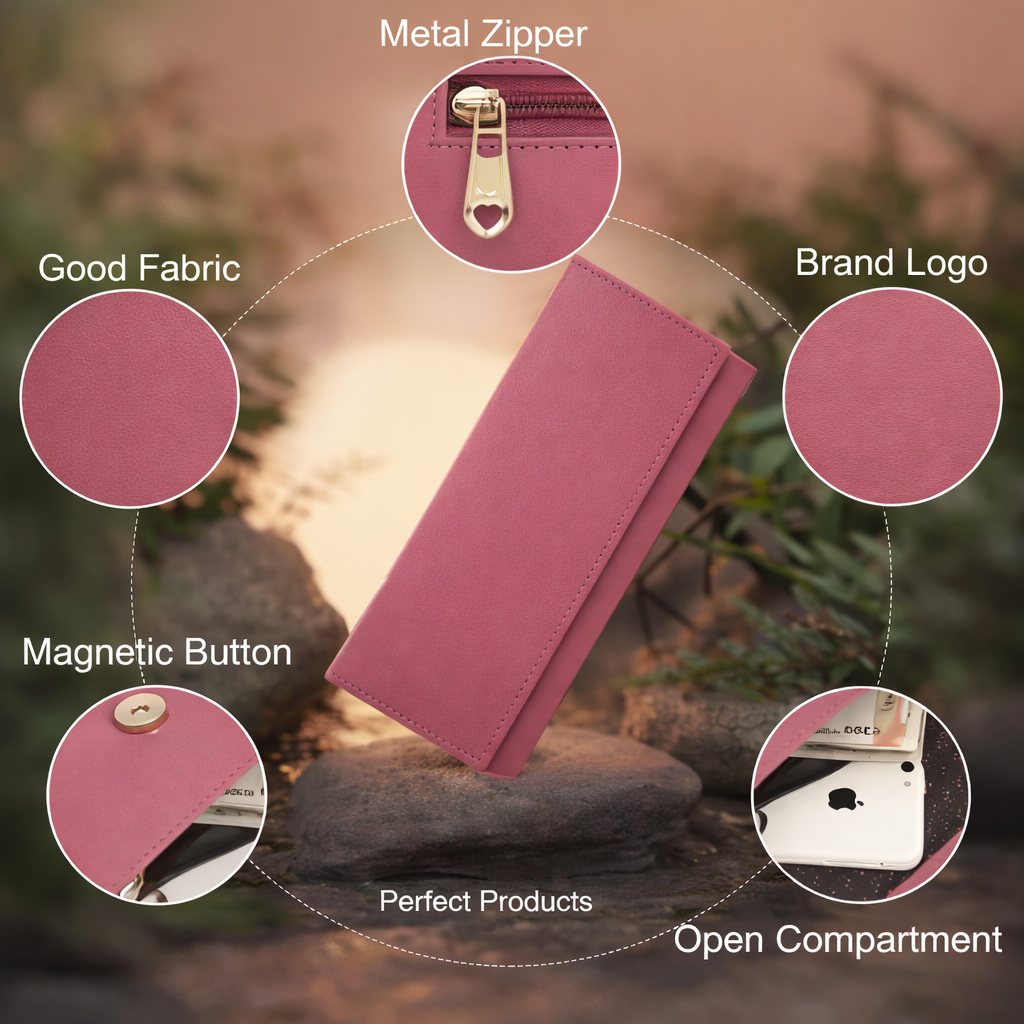 Premium Multi-Partition Clutch Bag for Women