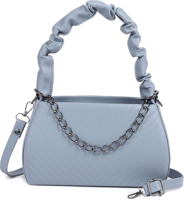 Stylish Textured Handbag with Sling | Premium Women Shoulder Bag (23x15x10 cm)