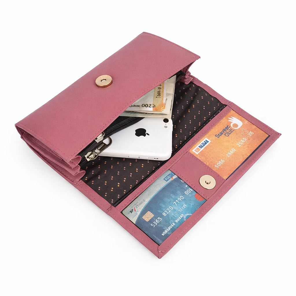 Premium Multi-Partition Clutch Bag for Women