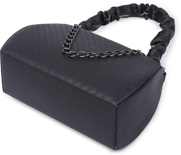 Stylish Textured Handbag with Sling | Premium Women Shoulder Bag (23x15x10 cm