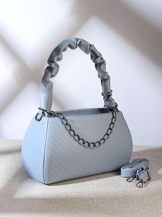 Stylish Textured Handbag with Sling | Premium Women Shoulder Bag (23x15x10 cm)