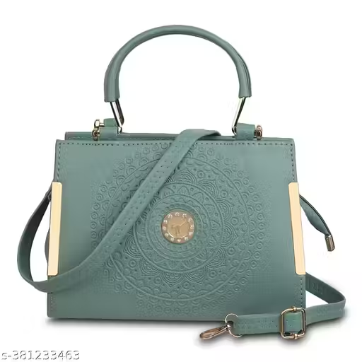 Designer Embossed Handbag with Sling | Premium Women Shoulder Bag (22x15x10 cm)