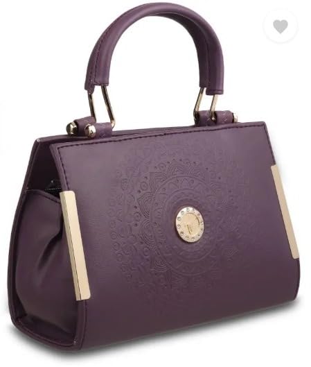 Designer Embossed Handbag with Sling | Premium Women Shoulder Bag (22x15x10 cm)
