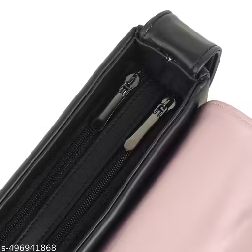 Trendy Dual Tone Sling Handbag for Women | pink & Black Shoulder Bag (22x15x10 cm)