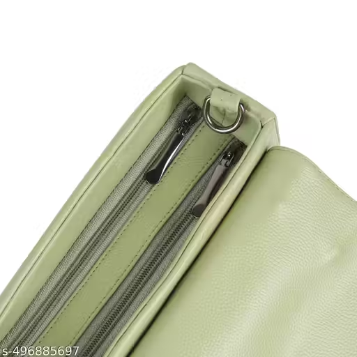 Stylish Green Handbag with Sling & Circular Lock | Women Shoulder Bag (22x15x10 cm)