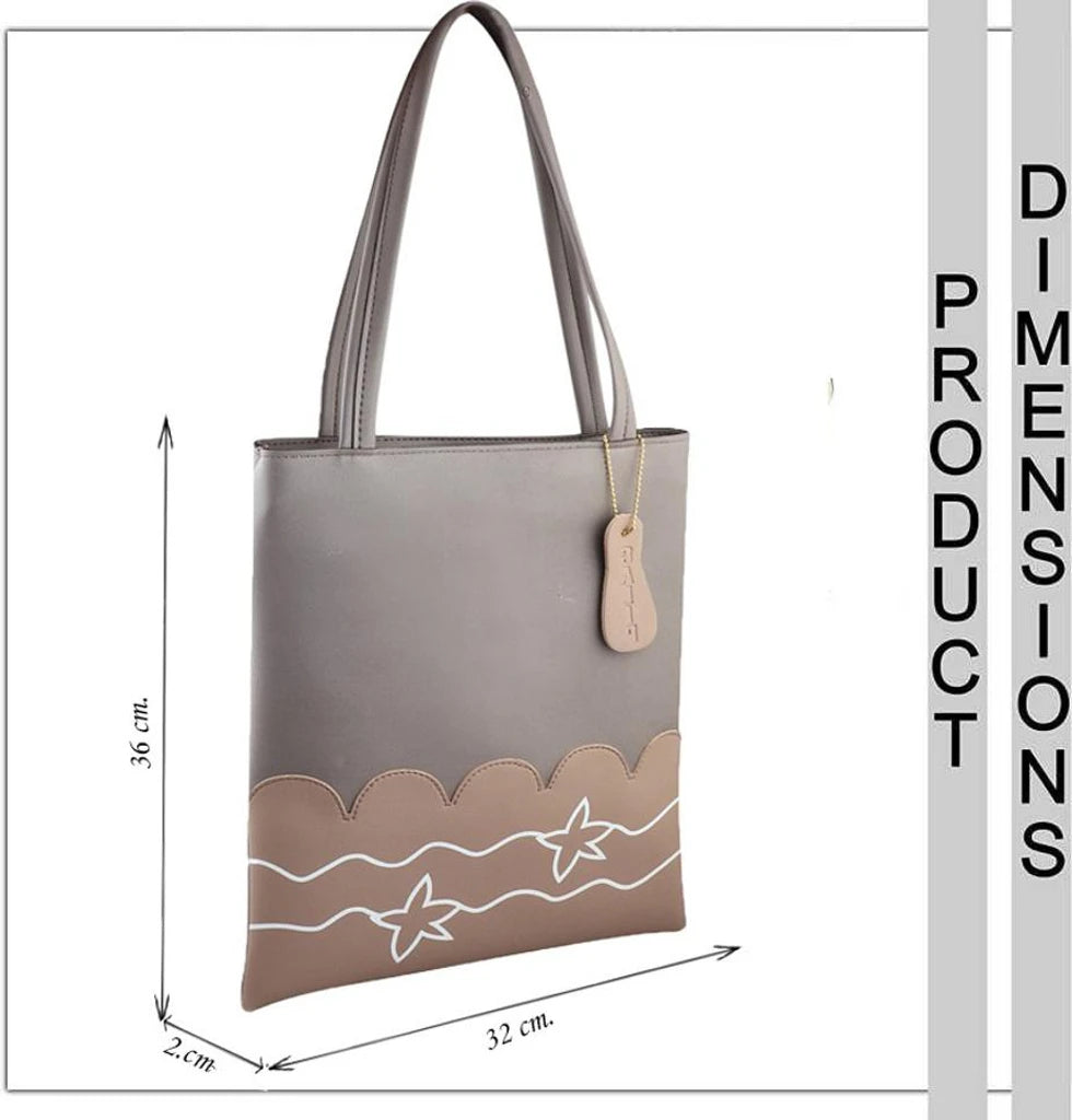 Large Stylish Tote Handbag for Women | Premium Shoulder Bag (32x35x4 cm)