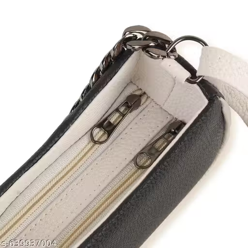Stylish black Mini Handbag with Chain Detail | Women Sling Bag (18x13x10 cm)