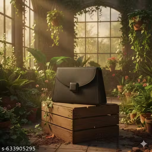 Elegant black Handbag with Sling | Stylish Women Shoulder Bag (22x15x10 cm)