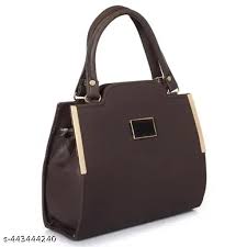 Stylish Brown Handbag with Top Handle & Sling Strap