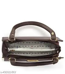 Stylish Brown Handbag with Top Handle & Sling Strap