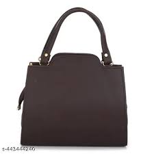 Stylish Brown Handbag with Top Handle & Sling Strap