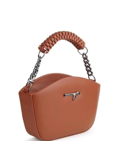Stylish Brown Handbag with Sling | Premium Women Shoulder Bag (20x15x10 cm)