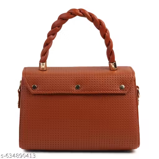 Premium tan Textured Handbag with Sling | Stylish Women Shoulder Bag (22x15x10 cm)