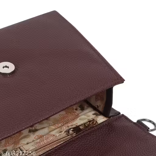 Elegant brown Handbag with Sling | Stylish Women Shoulder Bag (22x15x10 cm)