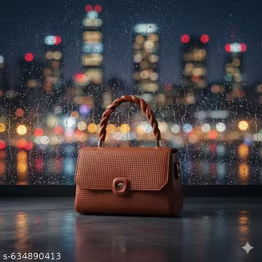 Premium tan Textured Handbag with Sling | Stylish Women Shoulder Bag (22x15x10 cm)