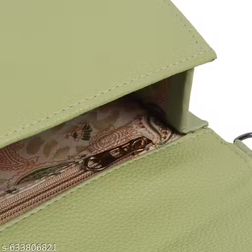 Elegant GREEN Handbag with Sling | Stylish Women Shoulder Bag (22x15x10 cm)