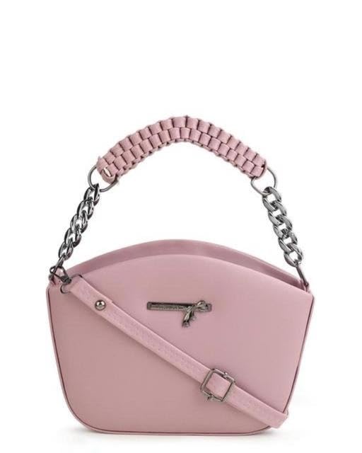 Stylish Pink  Handbag with Sling | Premium Women Shoulder Bag (20x15x10 cm)
