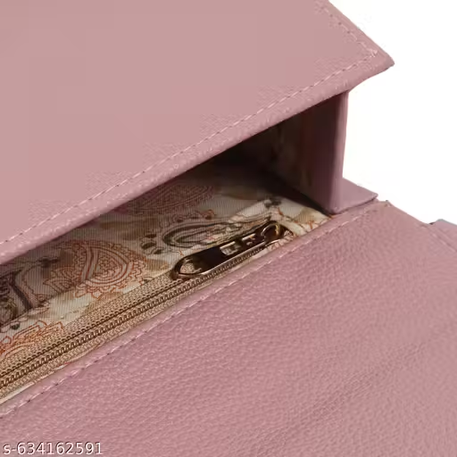 Elegant Pink Handbag with Sling | Stylish Women Shoulder Bag (22x15x10 cm)