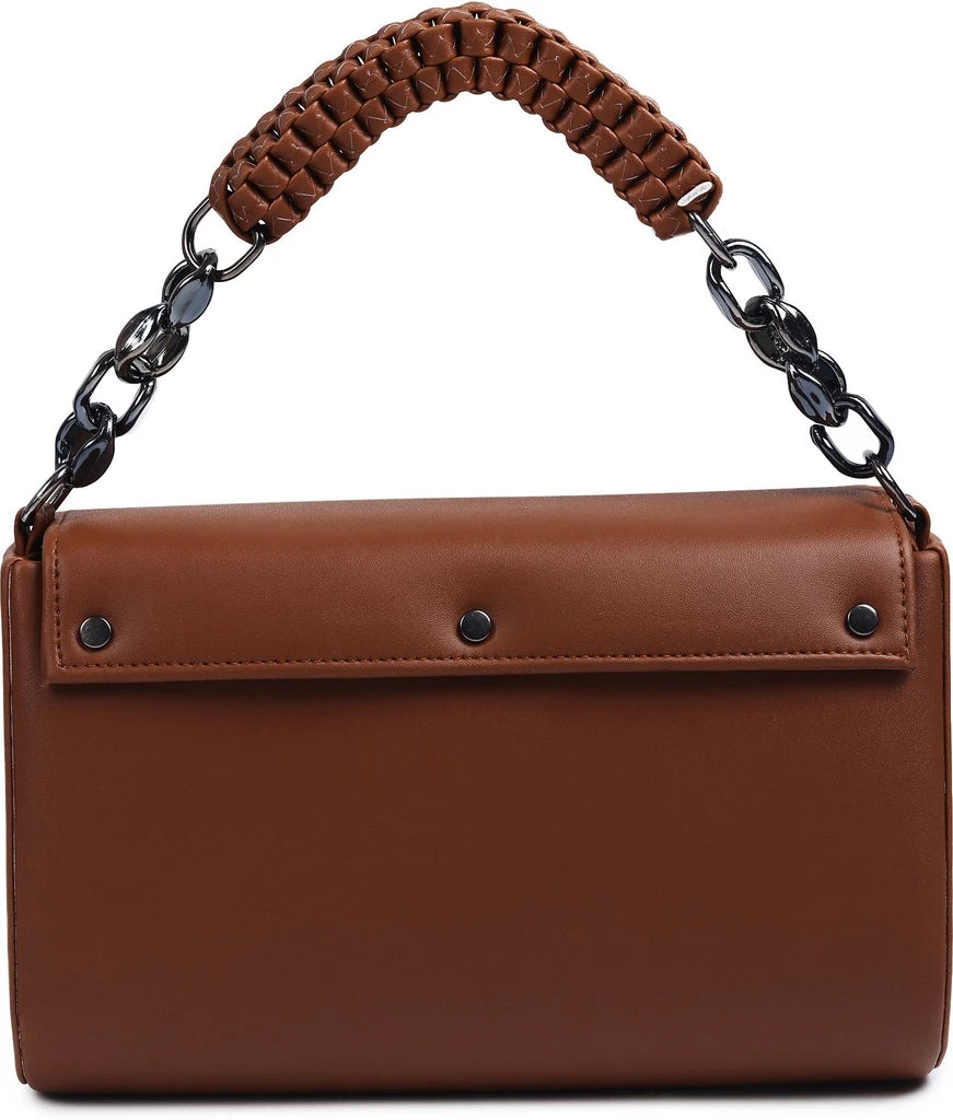 Premium Tan Handbag with Sling | Stylish Women Shoulder Bag (22x15x10 cm)