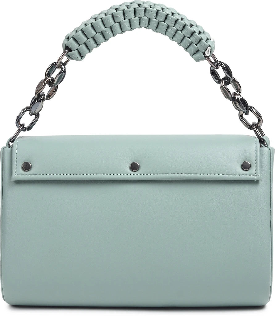 Premium sea green Handbag with Sling | Stylish Women Shoulder Bag (22x15x10 cm)